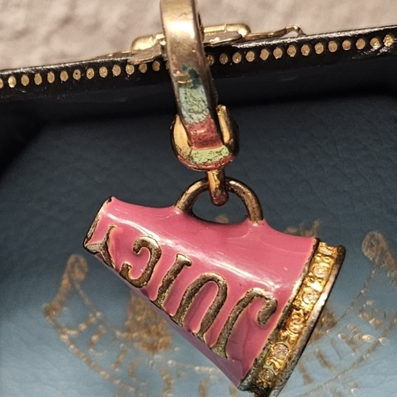 Juicy Couture Gold Pink Pave Cheerleader Megaphone Charm Bracelet Cheer Jewelry - Picture 13 of 14